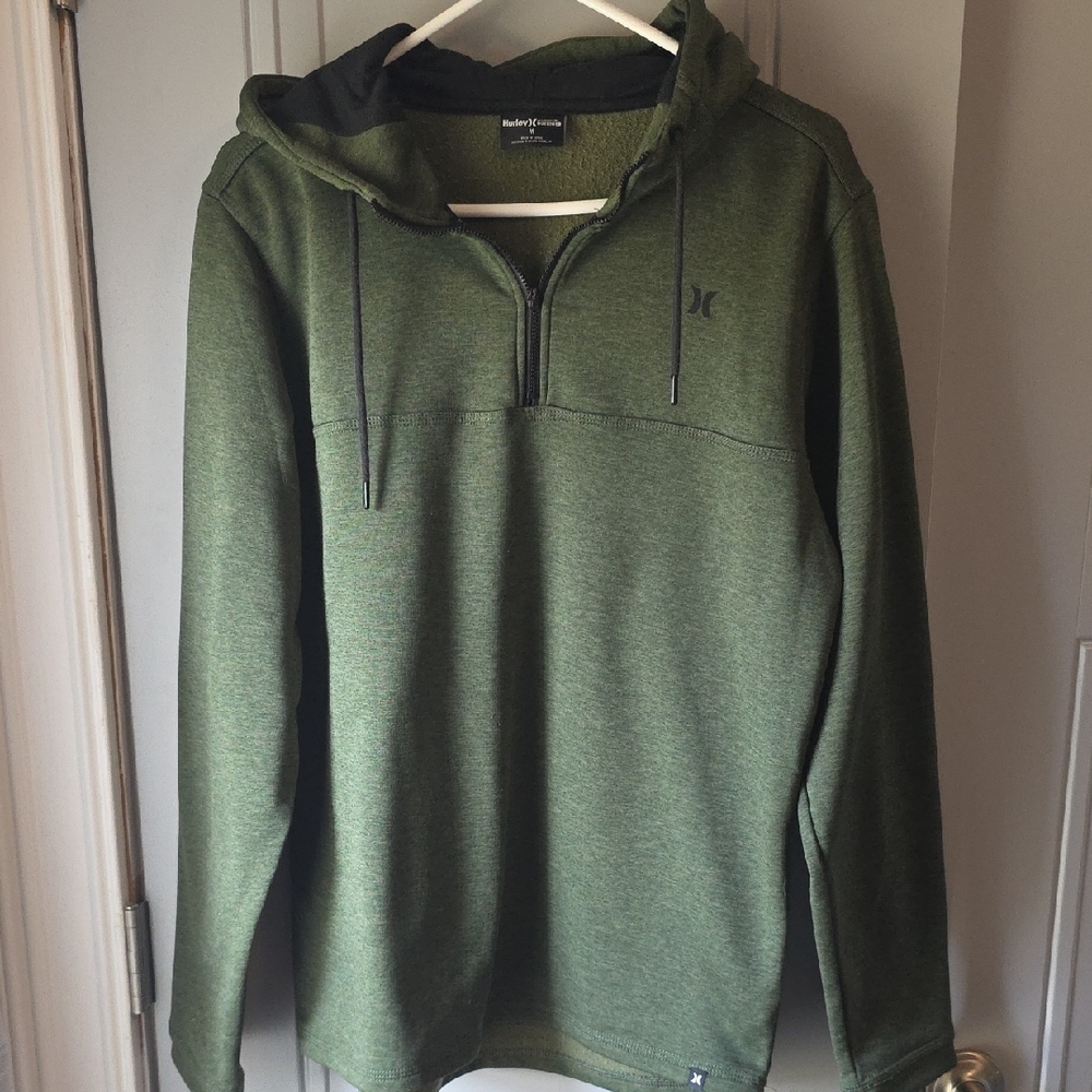 Hurley Men's Olive Zip-Up Sweater